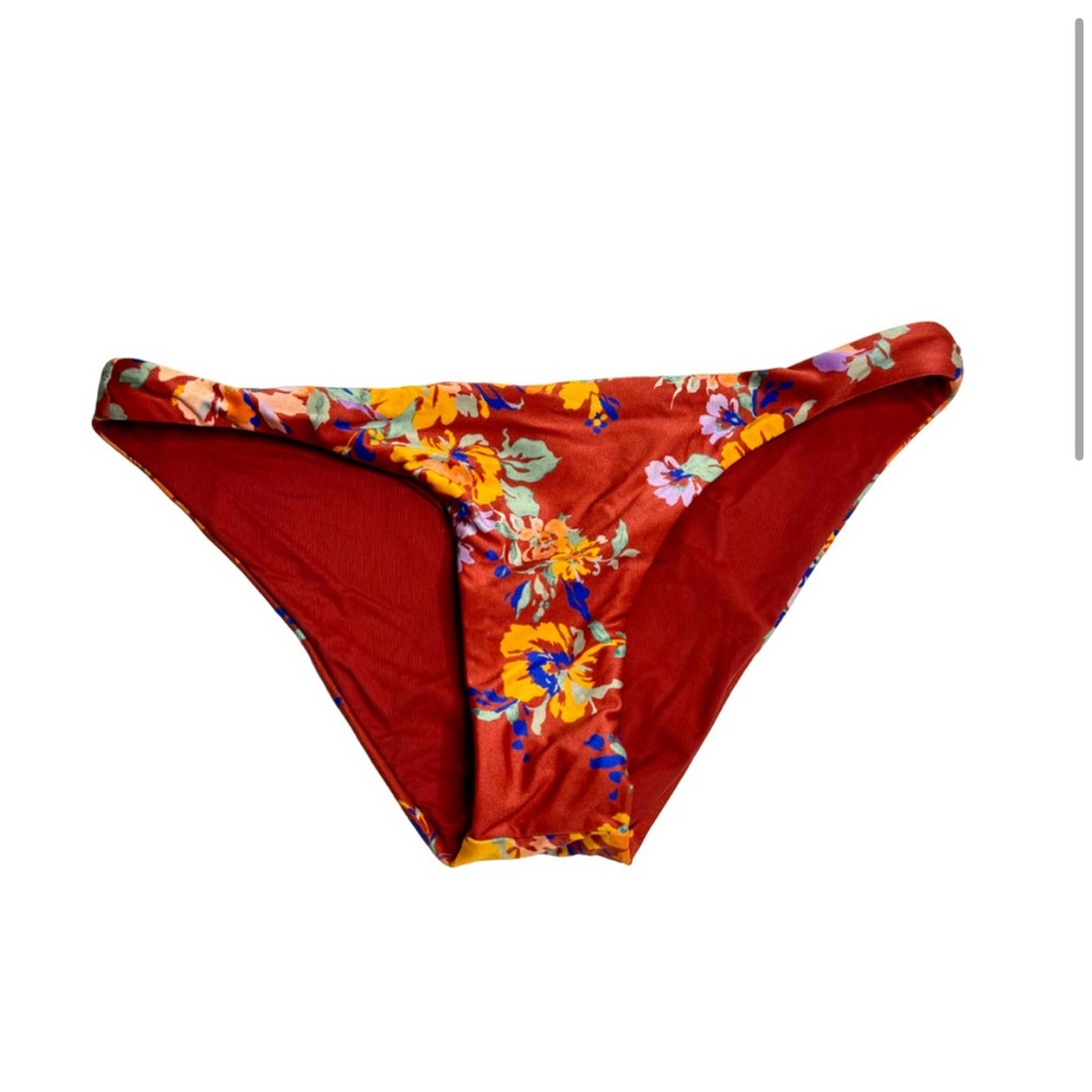L*Space Red Floral Bikini Bottom - S